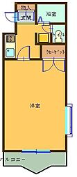 コナビック上西 1Kの間取図画像