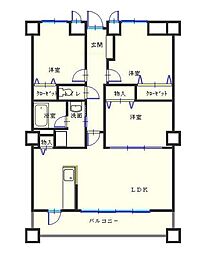 ラフィーネ掛川c3 3LDKの間取図画像