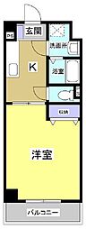 エスプリ・エム 1Kの間取図画像