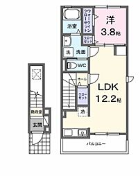メゾン ロイヤル 1LDKの間取図画像
