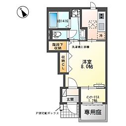 NEOリバティ 1Kの間取図画像