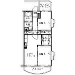 エスポワール 2LDKの間取図画像