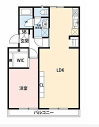 マンションカメリア2 1LDKの間取図画像