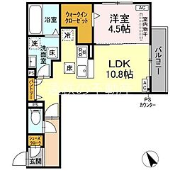浜松市中央区有玉南町アパート 1LDKの間取図画像
