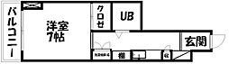 リエス浜松駅南 1Kの間取図画像