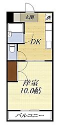 マンションアトランティス1 1DKの間取図画像