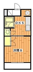 ビオス 1DKの間取図画像
