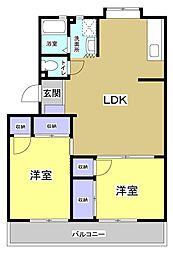 メゾンさくら 2LDKの間取図画像