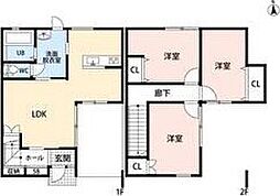 (仮)東若林町キャレノワール 3LDKの間取図画像