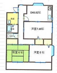 蘭LX 3DKの間取図画像