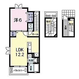 ピュアライフ 1LDKの間取図画像