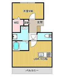 ビラミナミ3 1LDKの間取図画像