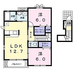 ハピネスハウスY 2LDKの間取図画像