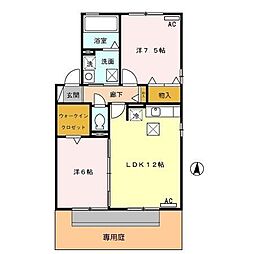 アニバーサリー 2LDKの間取図画像