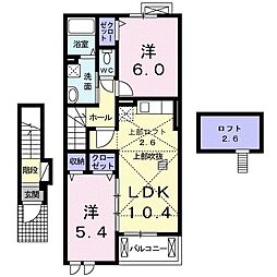 グランブルー3rd 2LDKの間取図画像