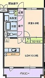 ブエナビスタ 1LDKの間取図画像