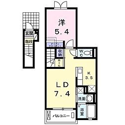 Libertyエイト 1LDKの間取図画像