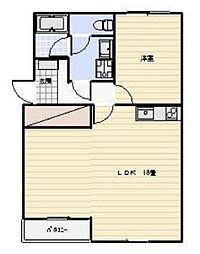 クレーバーマンション 2LDKの間取図画像
