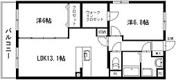 BEFREE 2LDKの間取図画像