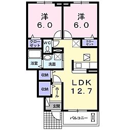 コワンシック3 2LDKの間取図画像