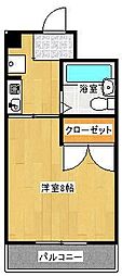 ウエスト・タウンハイツ 1Kの間取図画像