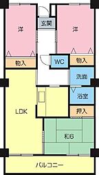 フォレスト谷上 3LDKの間取図画像