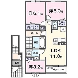 カンピドリオ 3LDKの間取図画像