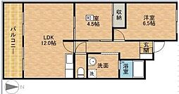 リアライズ山下町 2LDKの間取図画像