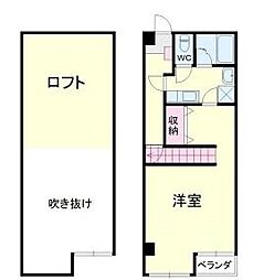ARCO10 1Kの間取図画像