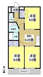 サンレイク和泉 3DKの間取図画像