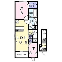 HMS77 2LDKの間取図画像