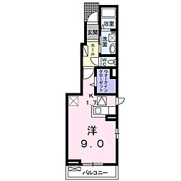 サンリットガーデン 1Kの間取図画像