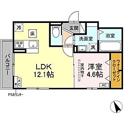 D-Hills小池 1LDKの間取図画像