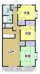 コンフォール6 3LDKの間取図画像