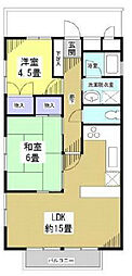 第6イトウハイツ 2LDKの間取図画像