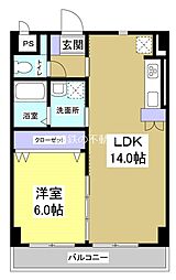perrine 1LDKの間取図画像