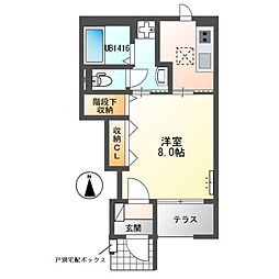 シェルル・スターテラス新都田3丁目仮 1Kの間取図画像