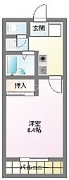ハイツフーキ 1Kの間取図画像
