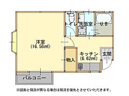 グリーンコーポ 1Kの間取図画像