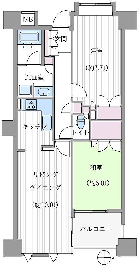 ■8階部分■61.82m2/2LDK