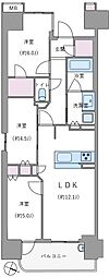 リバーガーデン福島木漏れ日の丘A棟 3LDKの間取図画像
