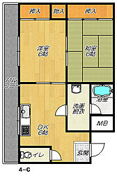 メゾン深野 2DKの間取図画像