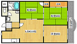 エクセルハイツ 3LDKの間取図画像