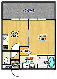 飯盛ハイツ 1DKの間取図画像