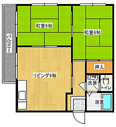 大政ビル1号館 2LDKの間取図画像
