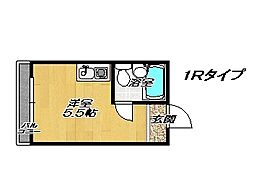 イーストビル ワンルームの間取図画像