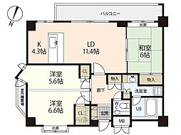 メゾンY古江 3LDKの間取図画像