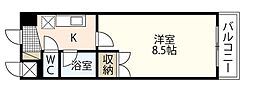 フェニックスマンション 1Kの間取図画像