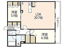 間取図画像 2LDK