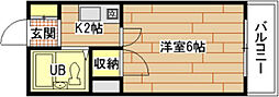 クリンゲル旭 1Kの間取図画像